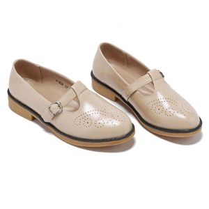 2024 Shoes Leather Mary Women's - TRULAND Oxford Jane One Step T-strap Loafers Casual Closed Toe Formal Flat Shoes, Suitable for Office Work 416 Tstrap , 101 503