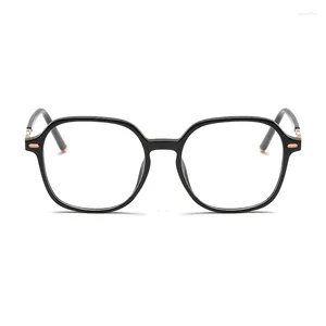 Okulary przeciwsłoneczne Ramy 2024 Modne anty niebieskie światło retro płaskie lustro duże ramy Ultra Tr Material Glasses Kobieta