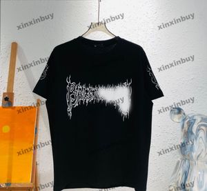 Xinxinbuy Men Designer Tee T Shirt 2024 Flame Letter Printing Paris Shipries Cotton Women Grey Black White S-3XL