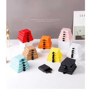 Necklaces New Arrive Pullout 12 Pcs/lot Drawer Jewelry Box Necklace Organizer Storage Box Portable Small Case Gift Box Jewelry Packaging
