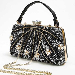 Full Diamond Soft Handbag Style Banket Bag Premium Water Diamond Evening Dress Bag 240222 240222