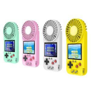 Players Handheld Game Console with USB Fan Color Display 500 in 1 Game Console Retro Game Console with Mini Personal Fan for Kids Adults