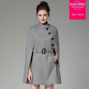 블레이저 2020 패션 브랜드 여성의 스탠딩 칼라 싱글 브레조스 하운드 스투스 느슨한 망토 재킷 블레이저 슈트 재킷 WJ2239