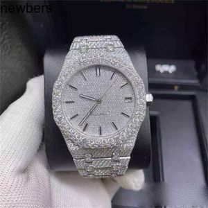 Luxury Men Ap Diamond Diamonds Watch Pass Test Quartz Movement VVS Iced Out Sapphire Limited Sale VVS Moissanite Watch Automatic Silver Diamond Test Top Quality