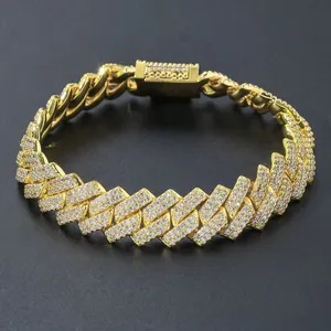 Bracciale di design braccialetto di roccia di lusso bracciali designer per donna hiphop design con diamanti hip hop braccialetto di qualità superiore confezione regalo di gioielli 2 colori molto belli