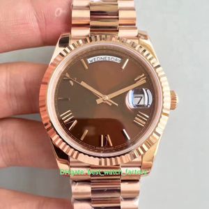 4 cores relógios de qualidade superior 40mm dia-data 228235 presidente 18k rosa ouro mostrador romano CAL 3255 movimento mecânico automático masculino wa269z