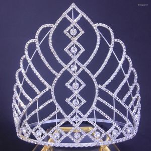 Hair Clips Wedding Accessory Beauty Luxury Crystal Tiara Women Pageant Head Crown Bride Tiaras And Crowns