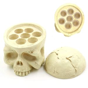 Torkar Skull Tattoo Ink Cup Holder 7 Holes Ink Cap Cup Holder For Tattoo Supplies Gratis frakt