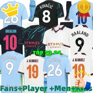 Jerseys Haaland piłka nożna 23 24 de Bruyne Phillips Mans Cities Grealish Ferran Mahrez Foden Bernardo Joao Adansuta