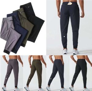 LU womens LL Mens Jogger Long Pants Sport Yoga Outfit Quick Dry Drawstring Gym Pockets Sweatpants Trousers Casual Elastic Waist fitness High Quality79945