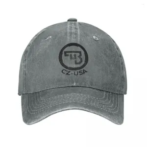 Ball Caps CZ USA Logo Baseball Cap swobodne zagrożone pistolety dżinsowe Snapback dla mężczyzn Kobiet treningów na świeżym powietrzu kapelusz