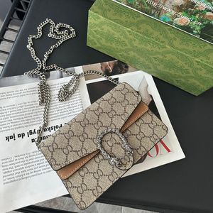Designerväskor Dionysus 1955 Tote Bag Horsebit Luxury Shoulder Bags Chain Bag Brown Wallet Woman Designers Lyxväskor
