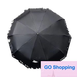 패션 브랜드 우산 자동 플러스 크기의 이중 태양 우산 남성과 여성 거리 바람이 듀얼 사용 비닐 선 보호 탑