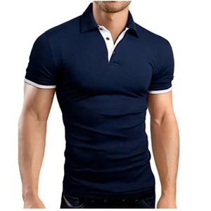 여름 남성 칼라 속이 중공 단락 폴로 셔츠 통기성 비즈니스 패션 Tshirt 남성 브랜드 옷 240220
