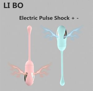 Electric Pulse Shock Vibrator Ben Wa Ball Draw Träning GSPOT vibrerande äggapp vibrator fjärrkontroll sexleksaker för par8683325