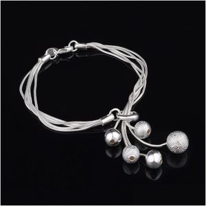 Chain Women Ball Designs Bracelets 925 Sterling Sier Plated Snake Chain Bracelet Fashion Jewelry Birthday Gift With Lobster Clasp And Dhot3