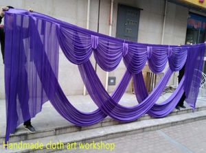 6 m szerokości warstwy dla wzorów tła Stylist Wedding Stylist Swags dla Tło Party Curtain Celebration Stage Traildrop Drapes5114649