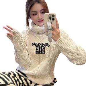 Celinnes Designer Sweater Luxury Fashion For Women Triomphe Logo Is Embroidery Texture Manual Sewing Drilling Heavy Knitting Neck Sweater