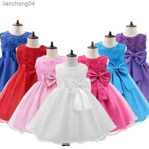 Flickans klänningar Girl Flower Princess Dress Kids Summer Gown Dresses For 1-12 Year Girls Wedding Birthday Party Clothing Children Prom Compude
