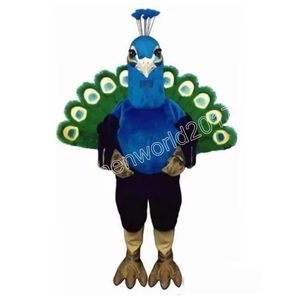 2024 Yeni Peacock Maskot Kostüm Karikatür Karakter Kıyafetleri Takım Uygunluklar Boyut Kıyafet Doğum Günü Noel Karnavalı Fantezi Elbise Erkek Kadınlar İçin