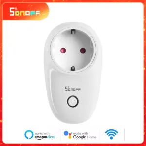 Control Sonoff S26R2 SOCKET 16A Akıllı Home için Akıllı Fiş Ewelink Uzaktan Kumanda Zamanlayıcı Yandex Alece Alexa Google Home ile Çalışma