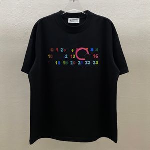 Дизайнерская мужская футболка Красочная конфетная цифровая печать Высококачественные хлопчатобумажные ткани Летние мужские и женские свободные повседневные рубашки с коротким рукавом Y2k