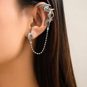 Orecchini a bottone color argento con freccette in metallo per orecchio per donne ragazze punk polsini creativi gioielli con nappe non penetranti