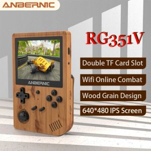 Oyuncular Anbernic RG351V El Oyun Oyuncusu 5000 Klasik Oyunlar RK3326 Taşınabilir Retro Mini Oyun Konsolu IPS WiFi Online Savaş Oyunu