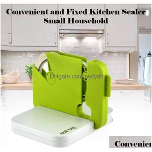 Bag Clips Portable Sealer Kitchen Sealing Hine Household Small Fixable Plastic Green 230626 Drop Delivery Home Garden Housekee Organ Dhalf