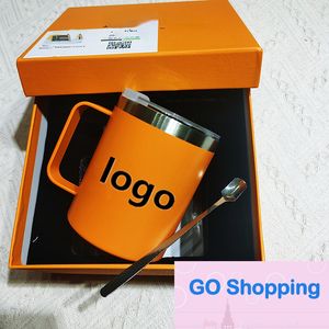 Quatily high-end lidar com caneca nova xícara de café isolada escritório da empresa 304 copos de água de aço inoxidável