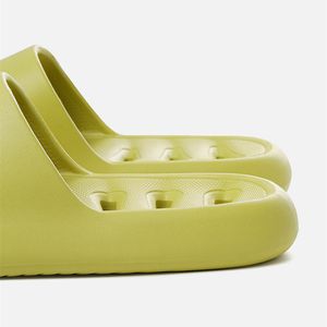 Chinelos de chuveiro para homens sandálias de banheiro amarelo e feminino verão casa interior vazamento de água anti deslizamento doméstico eva