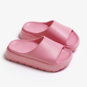 EVA-Hausschuhe für Damen mit Plattform, dicker Sohle, Freizeitkleidung zu Hause und im Freien, Scuffs-Sandale, Damenschuh, rosa, rot