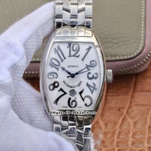 ABF Factory Luxury Watches Casablanca 8880 ETA 2824 Automatisk herrklocka Sapphire Crystal White Dial rostfritt stål Armband Gent2139