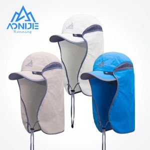 Tillbehör Aonijie E4089 unisex fiske hatt sol visir hatt utomhus upf 50 solskydd med avtagbar öronhals klaffskydd för vandring