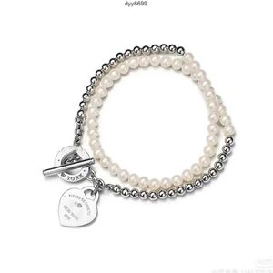 Q6sr Anhänger Halsketten Halsketten Mode Luxus Halskette Designer Rückkehr zu Anhänger Schmuck Herzform Doppeldeckerketten mit Perlenketten für Frauen