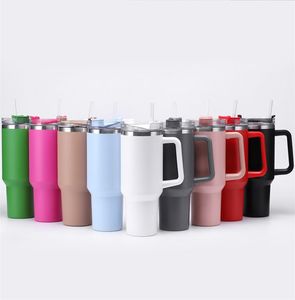 40oz Multicolour Portable Football Rugby Santa Claus Stainless Steel Tumblers Cups Lid and Straw Car Mugs Vacuum Insulated Water Bottles