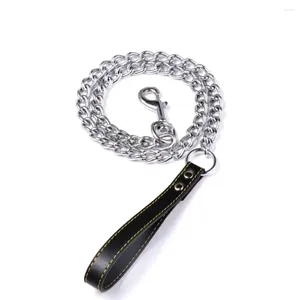 Dog Carrier Accessories Pet Handle Chain PU Leather Leash Stainless Steel