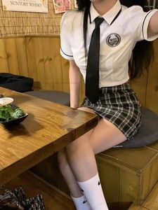 Clothing Sets Japanese And Korean Style College School Costume Suit High Waist Hip Wrap Skirt Girl Jk Uniform Daily Two-piece Set