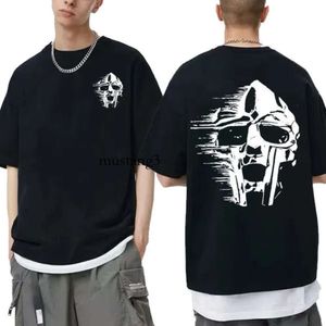 Erkek Tişörtleri Şarkıcı Mf Doom Madlib Madvillain Çift Taraflı Grafik Tshirt Üstleri Erkek Gevşek Hip Hop Tişört