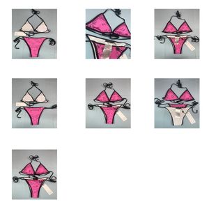 Designer-Badeanzug, sexy rosarot, weiß und dünn, zweiteiliges Set für Spice-Mädchen, alles am Meer, Sommer, kühler Atem, Damen-Skim-Bikinis, Badebekleidung, weiblich, klassisch, Sterne