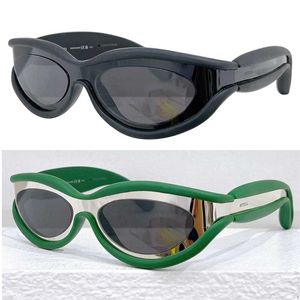 Occhiali da sole ovali firmati BV1211S Occhiali da sole alla moda per donna Montatura in acetato verde Resistente ai raggi UV Occhiali unici personalizzati fantastici Con scatola originale