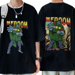 Мужские футболки Singer Mf Doom Madlib Madvillain Двусторонняя футболка с рисунком Топы Мужская свободная футболка в стиле хип-хоп Мужчины Женщины Флисовые хлопковые футболки 230607 411