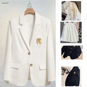 2024SS Abiti da donna Blazer Lettera Giacca da abito ricamata Bianca per donna Cappotto oversize a maniche lunghe Giacca ampia