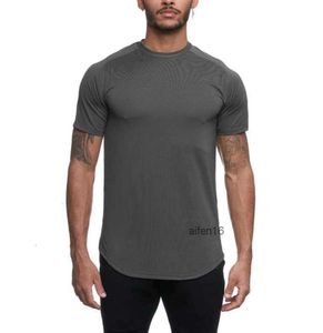 Designer luluYoga Homens Casual Running Fitness Suit Manga Curta Stretch Sports T-shirt Respirável Absorção de Suor Roupas de Secagem Rápida Lululemens solto