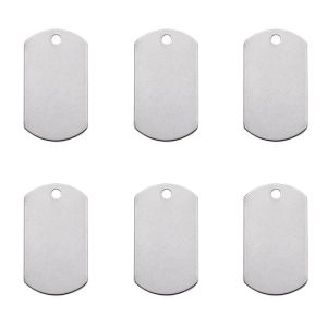 Bracelets 50pcs 201/304 Stainless Steel Rectangle Blank Stamping Tag Pendants for Jewelry Making Diy Necklace Bracelet Decor Accessories