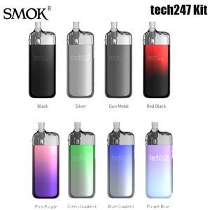 Original Smok Tech247 Kit Vape 30W 1800mAh Batteri 4 ml POD Meshed Coil Electronic Cigarette Vaporizer