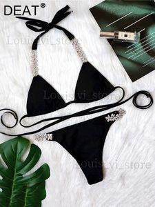 Kadın Mayo Bikinis Seti Deat Sexy Lace-Up Bayan Düz Renk Çapraz içi boş Out Tasarım Bikini İki Parçalı Set Plaj Partisi 2023 Yaz Yeni 11xx0987 T240222