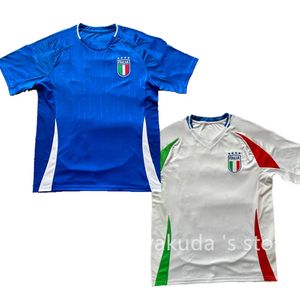 Koszulki piłkarskie Italys Dostosowane 24-25 Włoska tajska koszulka jakość 10 Raspadori 9 Scamacca 8 Jorginho 7 Frattesi 18 Barella 14 Chiesa Football Shirt Nowa