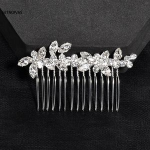 Hair Clips Bridal Silver Color Crystal Combs Wedding Accessories For Women Bride Headpiece Tiaras Jewelry Bridesmaid Gift