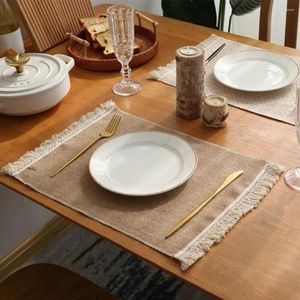 Tapetes de mesa Placemat não deslizamento de copo conjunto de copo isolada de tapete de jantar resistente a calor de utensílios de jantar